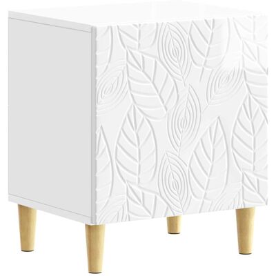 Table De Chevet Blanc Brillant 43 X 34,5 X 50 Cm Vidaxl - Publicité Table De Chevet Blanc Brillant 43 X 34,5 X 50 Cm Vidaxl - Publicité