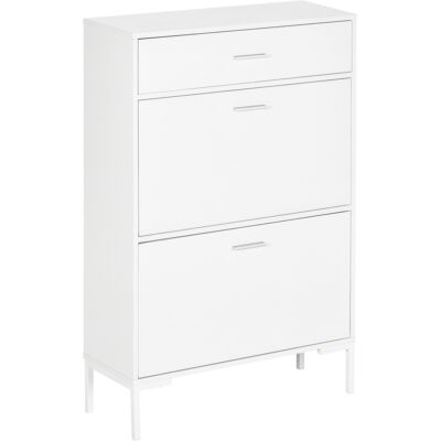 OEM Meuble À Chaussures 12 Paires. Armoire À Chaussures Étroite 2 Tiroirs Rabattables Et 1 Tiroir 75 X 26 X 110 Cm. Blanc - Publicité OEM Meuble À Chaussures 12 Paires. Armoire À Chaussures Étroite 2 Tiroirs Rabattables Et 1 Tiroir 75 X 26 X 110 Cm. Blanc - Publicité