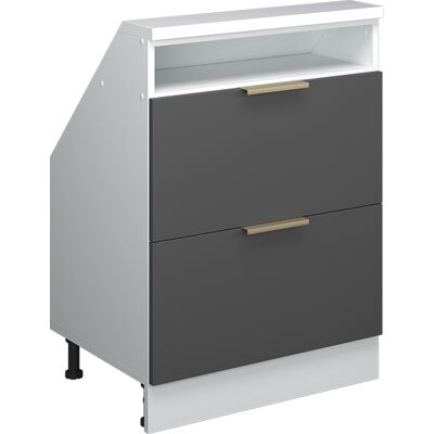 Meuble De Rangement Sous Pente Rion, Anthracite-or, 60x81.6cm Avec 2 Tiroirs, Vicco - Publicité Meuble De Rangement Sous Pente Rion, Anthracite-or, 60x81.6cm Avec 2 Tiroirs, Vicco - Publicité