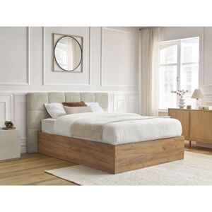 Bobochic - Lit Coffre Kumo Tissu Bouclette 180x200 Beige - Publicité Bobochic - Lit Coffre Kumo Tissu Bouclette 180x200 Beige - Publicité