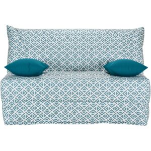 Les Tendances - Banquette Bz 140x190 Tissu Flocons Bleu Matelas 12cm City Essentiel - Publicité Les Tendances - Banquette Bz 140x190 Tissu Flocons Bleu Matelas 12cm City Essentiel - Publicité