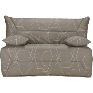 Les Tendances - Banquette Bz 140x190 Tissu Graphique Taupe Matelas 12cm City Essentiel - Publicité Les Tendances - Banquette Bz 140x190 Tissu Graphique Taupe Matelas 12cm City Essentiel - Publicité