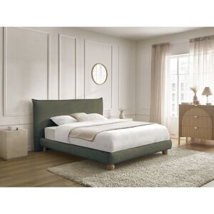 Bobochic - Lit Imeri Tissu Bouclette Avec Lattes Massives 160x200 Vert - Publicité Bobochic - Lit Imeri Tissu Bouclette Avec Lattes Massives 160x200 Vert - Publicité