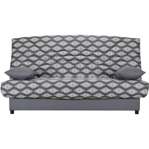 Les Tendances - Clic-clac Impression Grise 130x190 Avec Rangement Matelas 13cm Star Essentiel - Publicité Les Tendances - Clic-clac Impression Grise 130x190 Avec Rangement Matelas 13cm Star Essentiel - Publicité