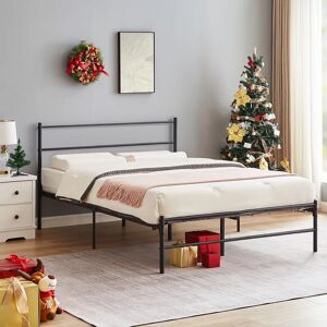 Iztoss - Lit Adulte 160x190, Cadre De Lit En Métal, Sommier 160x190 Avec Tête De Lit, Noir - Publicité Iztoss - Lit Adulte 160x190, Cadre De Lit En Métal, Sommier 160x190 Avec Tête De Lit, Noir - Publicité