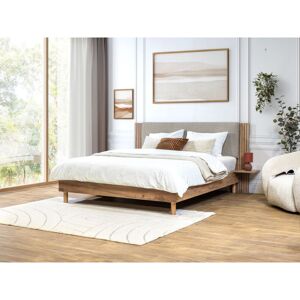 Bobochic - Lit Lior Lattes Massives Pieds En Bois Naturel 160x200 Gris Clair - Publicité Bobochic - Lit Lior Lattes Massives Pieds En Bois Naturel 160x200 Gris Clair - Publicité