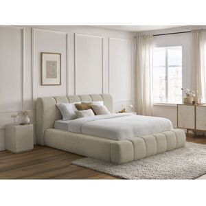 Bobochic – Lit Coffre Denali 140x190 – Tissu Bouclette Beige – Coffre Intégré – Hauteur 105 Cm – Structure Bois Moderne – 2 Places - Publicité Bobochic – Lit Coffre Denali 140x190 – Tissu Bouclette Beige – Coffre Intégré – Hauteur 105 Cm – Structure Bois Moderne – 2 Places - Publicité