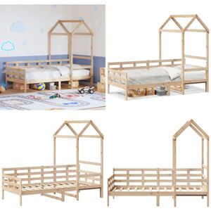 VIDAXL Lit De Jour Avec Toit Sans Matelas 80x200 Cm Bois Massif - Lit Convertible - Lit Enfant - Lit Coffre - Canapé Lit - Meuble Multifonction - Home & Living - Publicité VIDAXL Lit De Jour Avec Toit Sans Matelas 80x200 Cm Bois Massif - Lit Convertible - Lit Enfant - Lit Coffre - Canapé Lit - Meuble Multifonction - Home & Living - Publicité