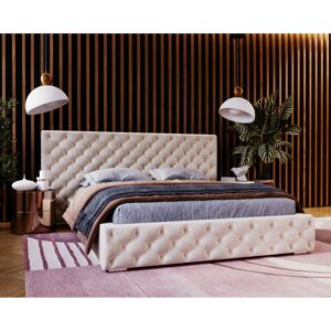 EMPORIUS Lit Double 180x200 Bella - Lit Chesterfield, Lit Glamour - Sommier À Lattes & Coffre De Lit - Beige (magic Velvet 2201) - Publicité EMPORIUS Lit Double 180x200 Bella - Lit Chesterfield, Lit Glamour - Sommier À Lattes & Coffre De Lit - Beige (magic Velvet 2201) - Publicité