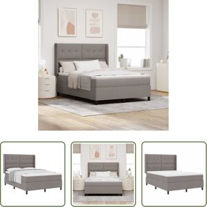 Vidaxl Lit Double - Lit À Ressorts Avec Matelas Taupe 200 X 140 Cm Tissu - Publicité Vidaxl Lit Double - Lit À Ressorts Avec Matelas Taupe 200 X 140 Cm Tissu - Publicité