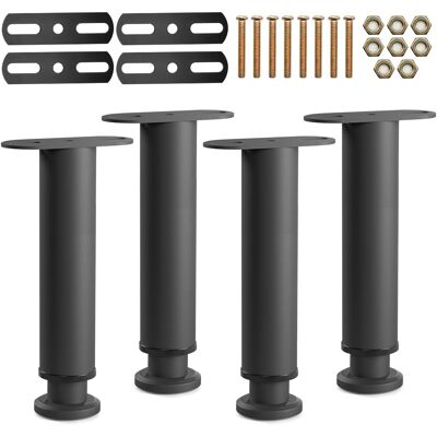 RYTTGOP 4 - Pied De Lit - Support Central - Réglable En Hauteur 8-12 Cm - Renfort Sommier À Lattes - Acier Robuste - Pour Cadre De Lit - Noir - Publicité RYTTGOP 4 - Pied De Lit - Support Central - Réglable En Hauteur 8-12 Cm - Renfort Sommier À Lattes - Acier Robuste - Pour Cadre De Lit - Noir - Publicité