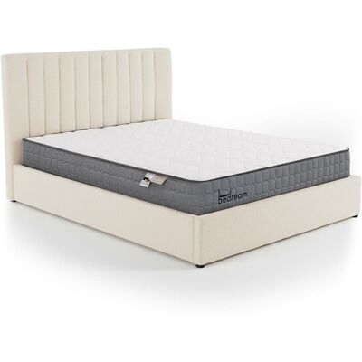 MENZZO Pack Lit-coffre Songe + Matelas Bedream 180x200cm Tissu Bouclette Beige - Publicité MENZZO Pack Lit-coffre Songe + Matelas Bedream 180x200cm Tissu Bouclette Beige - Publicité