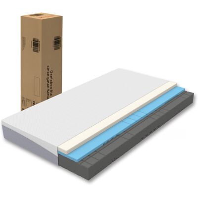 ACKERMAN Matelas En Mousse 90x200 Cm, Matelas Confortable De Fermeté Moyenne, Hauteur 20 Cm, Certifié Oeko-tex, Gris Et Blanc, Double Face, H3/h4, Housse Amovible - Publicité ACKERMAN Matelas En Mousse 90x200 Cm, Matelas Confortable De Fermeté Moyenne, Hauteur 20 Cm, Certifié Oeko-tex, Gris Et Blanc, Double Face, H3/h4, Housse Amovible - Publicité