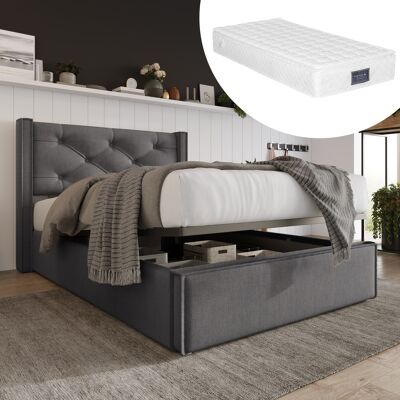 ACKERMAN Lit Superposé, Dimensions 140200 Cm. Équipé De Lampes Led, De Tablettes De Rangement, De Bureau, De Placard Et D’étagères. Sans Matelas. Couleur : Blanc. Publicité ACKERMAN Lit Superposé, Dimensions 140200 Cm. Équipé De Lampes Led, De Tablettes De Rangement, De Bureau, De Placard Et D’étagères. Sans Matelas. Couleur : Blanc. Publicité