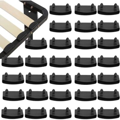 OEM Lot Capuchons De Lattes Noir 55mm, 40 Pièces - Supports Plastique Replacement Pour Sommier À Lattes - Publicité OEM Lot Capuchons De Lattes Noir 55mm, 40 Pièces - Supports Plastique Replacement Pour Sommier À Lattes - Publicité