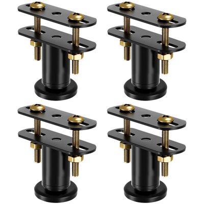 OEM Lot De 4 Pieds De Lit Réglables En Hauteur 8-12 Cm - Kit De Renfort Pour Barre Centrale Et Sommier À Lattes - Supports Robustes Pour Cadre De Lit (noir) - Publicité OEM Lot De 4 Pieds De Lit Réglables En Hauteur 8-12 Cm - Kit De Renfort Pour Barre Centrale Et Sommier À Lattes - Supports Robustes Pour Cadre De Lit (noir) - Publicité