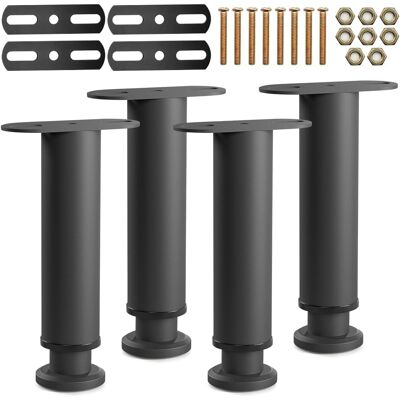 GRASSLIN Lot De 4 Pieds De Lit Réglables, Acier Robuste, Hauteur 25-42 Cm, Support Sommier À Lattes, Renforcement Cadre - Publicité GRASSLIN Lot De 4 Pieds De Lit Réglables, Acier Robuste, Hauteur 25-42 Cm, Support Sommier À Lattes, Renforcement Cadre - Publicité