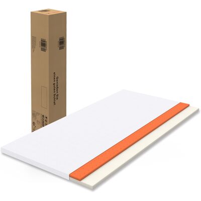 ACKERMAN Comfortable Mattress H3, Medium Strength, Oeko Tex Certified, Washable, Height 5cm, Size 160cm × 200cm, Made In China, Orange Foam, White Mattress - Publicité ACKERMAN Comfortable Mattress H3, Medium Strength, Oeko Tex Certified, Washable, Height 5cm, Size 160cm × 200cm, Made In China, Orange Foam, White Mattress - Publicité