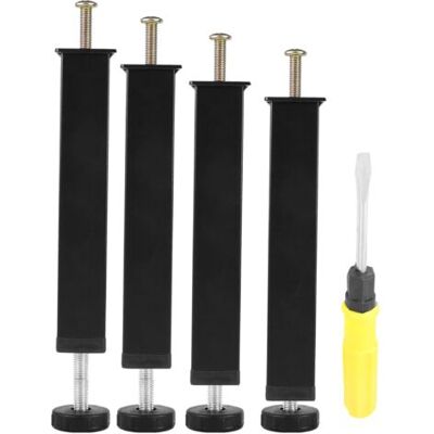 OEM Pied De Lit 25 Cm À Visser 4 Pcs Pied Sommier À Lattes Réglable Pieds Metallique Noir Métal Support De Lit Pied De Meuble - Publicité OEM Pied De Lit 25 Cm À Visser 4 Pcs Pied Sommier À Lattes Réglable Pieds Metallique Noir Métal Support De Lit Pied De Meuble - Publicité