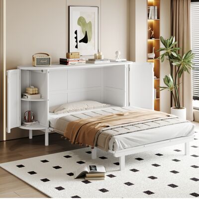 ACKERMAN Lit Escamotable 140 X 200 Cm, Lit Mural Avec Lattes, Lit Pliant Mural, Lit Armoire Vertical Avec Lattes, Avec Compartiments De Rangement, Design Rotin, Lits En Bois, Lits Pour Adolescents, Lits Simple - Publicité ACKERMAN Lit Escamotable 140 X 200 Cm, Lit Mural Avec Lattes, Lit Pliant Mural, Lit Armoire Vertical Avec Lattes, Avec Compartiments De Rangement, Design Rotin, Lits En Bois, Lits Pour Adolescents, Lits Simple - Publicité