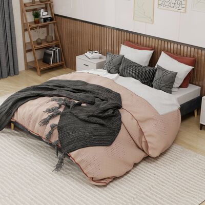 ACKERMAN Modern Minimalist Bed Frame, 160200cm, Gray, Dutch Velvet Material, Low Box, Modern Style Bedroom Furniture, Does Not Include Gas Lift, Does Not Include Headboard And Mattress. Publicité ACKERMAN Modern Minimalist Bed Frame, 160200cm, Gray, Dutch Velvet Material, Low Box, Modern Style Bedroom Furniture, Does Not Include Gas Lift, Does Not Include Headboard And Mattress. Publicité