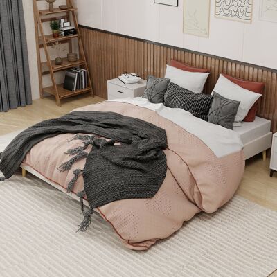 ACKERMAN Modern Minimalist Bed Frame, 160x200 Cm, Beige, Dutch Velvet Fabric, Low-profile Base, Modern Style Bedroom Furniture. Excludes Gas Lift Mechanism, Headboard, And Mattress. Publicité ACKERMAN Modern Minimalist Bed Frame, 160x200 Cm, Beige, Dutch Velvet Fabric, Low-profile Base, Modern Style Bedroom Furniture. Excludes Gas Lift Mechanism, Headboard, And Mattress. Publicité