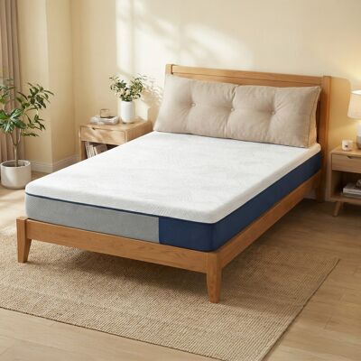 VASAGLE Matelas 140 X 190 Cm, Mousse Mémoire De Forme Gel, Matelas Soutien 7 Zones, Housse Lavable, Chambre, Bleu - Publicité VASAGLE Matelas 140 X 190 Cm, Mousse Mémoire De Forme Gel, Matelas Soutien 7 Zones, Housse Lavable, Chambre, Bleu - Publicité