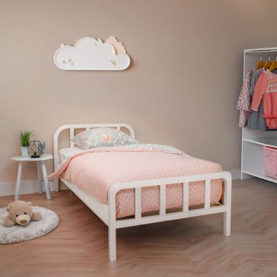 TERRE DE NUIT Ensemble Matelas Ferme Mousse Tranquillité 2.0 + Lit Enfant En Pin Massif Blanc 90x200 - Lt17019 - Tranquillité 2.0 - Publicité TERRE DE NUIT Ensemble Matelas Ferme Mousse Tranquillité 2.0 + Lit Enfant En Pin Massif Blanc 90x200 - Lt17019 - Tranquillité 2.0 - Publicité