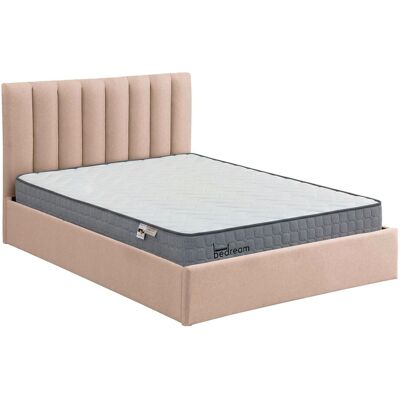 MENZZO Pack Lit-coffre Songe + Matelas Bedream 160x200cm Tissu Beige - Publicité MENZZO Pack Lit-coffre Songe + Matelas Bedream 160x200cm Tissu Beige - Publicité