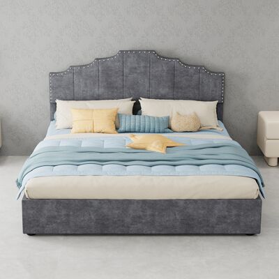 ACKERMAN Modern Minimalist Soft Bed, Comfortable And Soft Headboard, 160200cm, Gray, Multifunctional Bedroom Furniture, High Box Bed Body With Pneumatic Rod, Does Not Include Mattress. Publicité ACKERMAN Modern Minimalist Soft Bed, Comfortable And Soft Headboard, 160200cm, Gray, Multifunctional Bedroom Furniture, High Box Bed Body With Pneumatic Rod, Does Not Include Mattress. Publicité