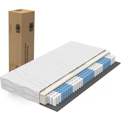 ACKERMAN Matelas 160x200 Cm À Ressorts Ensachés, Fermeté H3, Certifié Oeko-tex, Matelas Ergonomique 7 Zones, Hauteur 20 Cm, Fabriqué En Chine - Publicité ACKERMAN Matelas 160x200 Cm À Ressorts Ensachés, Fermeté H3, Certifié Oeko-tex, Matelas Ergonomique 7 Zones, Hauteur 20 Cm, Fabriqué En Chine - Publicité