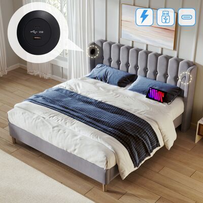 ACKERMAN Lit Double Avec Accoudoirs Réglables. Lit Équipé De Rangements. Cadre En Lin. Lit Pour Adolescents, Dimensions 160x200 Cm, Avec Sommier À Lattes. Lit Fourni Sans Matelas. Publicité ACKERMAN Lit Double Avec Accoudoirs Réglables. Lit Équipé De Rangements. Cadre En Lin. Lit Pour Adolescents, Dimensions 160x200 Cm, Avec Sommier À Lattes. Lit Fourni Sans Matelas. Publicité