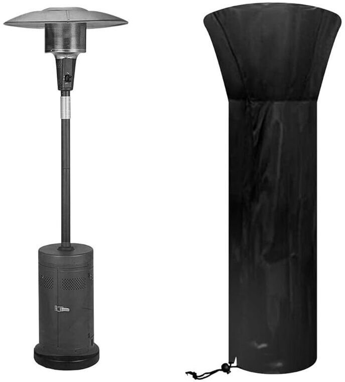 Housse de chauffage, extérieur en tissu Oxford 210D robuste Noir 226 x 85 x 48 cm, imperméable, coupe-vent, protection UV, convient pour une variété de chauffages d'intérieur et d'extérieur Housse de chauffage de qualité supérieure : Cette housse de chauffage est fabriquée en tissu Oxford 210D et a un revêtement en PVC, qui peut empêcher l'humidité de pénétrer, et également empêcher efficacement les rayons ultraviolets de nuire au chauffage, ce qui peut garder le chauffage dans un état neuf pendant une longue période. Facile à installer et à ranger : La housse de chauffage extérieure avec une grande ouverture zippée sur le côté pour une installation et un retrait faciles. Un sac de rangement sera inclus dans le colis pour un rangement facile. Lorsque vous ne l'utilisez pas, vous pouvez stocker la housse chauffante pour éviter de la trouver lorsque vous voulez l'utiliser à nouveau à l'avenir, et il peut également protéger la housse de chauffage extérieure contre les dommages. Bien fixé image