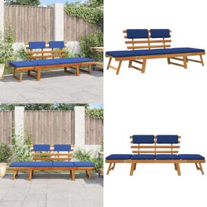 Vidaxl - Banc De Jardin Avec Coussins 2-en-1 190 Cm Bois Solide D'Acacia - Lit De Soleil - Banc De Jardin - Mobilier De Jardin - Meubles De Jardin - Acacia - Home & Living - Publicité Vidaxl - Banc De Jardin Avec Coussins 2-en-1 190 Cm Bois Solide D'Acacia - Lit De Soleil - Banc De Jardin - Mobilier De Jardin - Meubles De Jardin - Acacia - Home & Living - Publicité