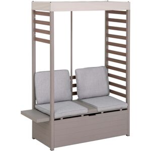 SUNJOY Canapé De Jardin En Acier Faro - 57 Cm X 147 Cm, Gris - Publicité SUNJOY Canapé De Jardin En Acier Faro - 57 Cm X 147 Cm, Gris - Publicité