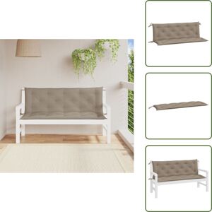VIDAXL Coussins De Banc Jardin Lot De 2 Taupe 150x50x7 Cm Tissu Oxford - Coussin De Banc - Coussin D'Extérieur - Coussin Jardin - Taupes - Textile D'Ameublement - Publicité VIDAXL Coussins De Banc Jardin Lot De 2 Taupe 150x50x7 Cm Tissu Oxford - Coussin De Banc - Coussin D'Extérieur - Coussin Jardin - Taupes - Textile D'Ameublement - Publicité