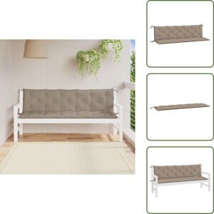 VIDAXL Coussins De Banc Jardin Lot De 2 Taupe 180x50x7 Cm Tissu Oxford - Coussin De Banc - Coussin D'Extérieur - Coussin Jardin - Taupes - Textile D'Ameublement - Publicité VIDAXL Coussins De Banc Jardin Lot De 2 Taupe 180x50x7 Cm Tissu Oxford - Coussin De Banc - Coussin D'Extérieur - Coussin Jardin - Taupes - Textile D'Ameublement - Publicité