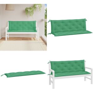 VIDAXL Coussins De Banc Jardin Lot De 2 Vert 150x50x7 Cm Tissu Oxford - Coussin De Banc - Coussin Jardin - Coussin Exterieur - Coussin Confortable - Tissus Oxford - Home & Living - Publicité VIDAXL Coussins De Banc Jardin Lot De 2 Vert 150x50x7 Cm Tissu Oxford - Coussin De Banc - Coussin Jardin - Coussin Exterieur - Coussin Confortable - Tissus Oxford - Home & Living - Publicité