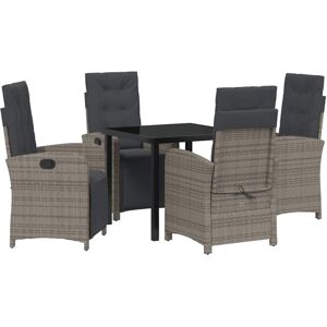 Vidaxl - Ensemble De Salle À Manger Pour Jardin 5 Pcs Gris Polyrotin - Publicité Vidaxl - Ensemble De Salle À Manger Pour Jardin 5 Pcs Gris Polyrotin - Publicité