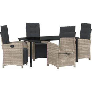 Vidaxl - Ensemble De Salle À Manger Pour Jardin 5 Pcs Gris Clair - Publicité Vidaxl - Ensemble De Salle À Manger Pour Jardin 5 Pcs Gris Clair - Publicité