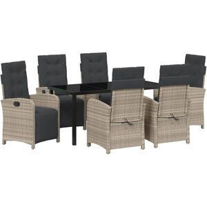 Vidaxl - Ensemble De Salle À Manger Pour Jardin 7 Pcs Gris Clair - Publicité Vidaxl - Ensemble De Salle À Manger Pour Jardin 7 Pcs Gris Clair - Publicité