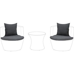 Set de 4 Housses Grises pour Chaises de Salon de Jardin Faciles d'Entretien et Pratiques Beliani - Gris - Publicité