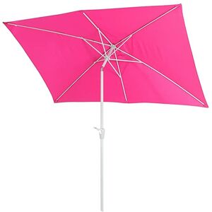 DÉCOSHOP26 Parasol de jardin 2x3m rectangulaire inclinable polyester/aluminium 4,5kg rose - Publicité