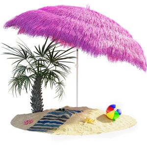 Parasol inclinable Hawaii 192 cm Parasol de plage ø 160 cm réglable Jardin terrasse extérieur Rose - Kingsleeve - Publicité