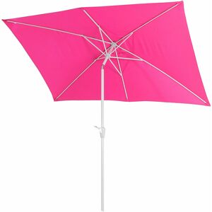 HHG Parasol N23, parasol de jardin, 2x3m rectangulaire inclinable, polyester/aluminium 4,5kg rose - pink - Publicité