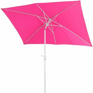HHG Jamais utilisé] Parasol N23, parasol de jardin, 2x3m rectangulaire inclinable, polyester/aluminium 4,5kg rose - pink - Publicité