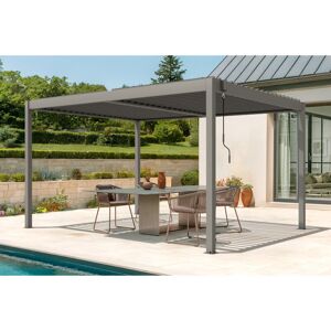 CAZEBOO Pergola Bioclimatique Autoportée Piana 4x3m Aluminium Taupe - Lames Orientables - Publicité CAZEBOO Pergola Bioclimatique Autoportée Piana 4x3m Aluminium Taupe - Lames Orientables - Publicité
