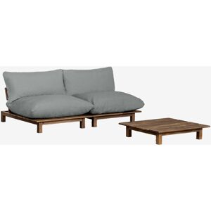Sklum - Ensemble De Jardin Avec Canapé Inclinable Modulable 2 Pièces Et Table Basse En Bois D'Acacia Brina Gris Anthracite - Publicité Sklum - Ensemble De Jardin Avec Canapé Inclinable Modulable 2 Pièces Et Table Basse En Bois D'Acacia Brina Gris Anthracite - Publicité