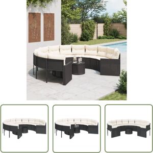 VIDAXL Canapé De Jardin Avec Table Coussins Rond Noir Résine Tressée - Canapé De Jardin - Canapé Rond - Mobilier De Jardin - Salon De Jardin - Set De Jardin - The Living Store - Publicité VIDAXL Canapé De Jardin Avec Table Coussins Rond Noir Résine Tressée - Canapé De Jardin - Canapé Rond - Mobilier De Jardin - Salon De Jardin - Set De Jardin - The Living Store - Publicité