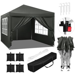 Tonnelle De Jardin 3x3m Avec 4 Sacs De Sable Woltu Tente Pliante Auvent Pliable, Hauteur Réglable, Imperméable Protection Du Soleil Uv 50+ Avec Un Chiffon Sac De Transport, Gris - Publicité Tonnelle De Jardin 3x3m Avec 4 Sacs De Sable Woltu Tente Pliante Auvent Pliable, Hauteur Réglable, Imperméable Protection Du Soleil Uv 50+ Avec Un Chiffon Sac De Transport, Gris - Publicité